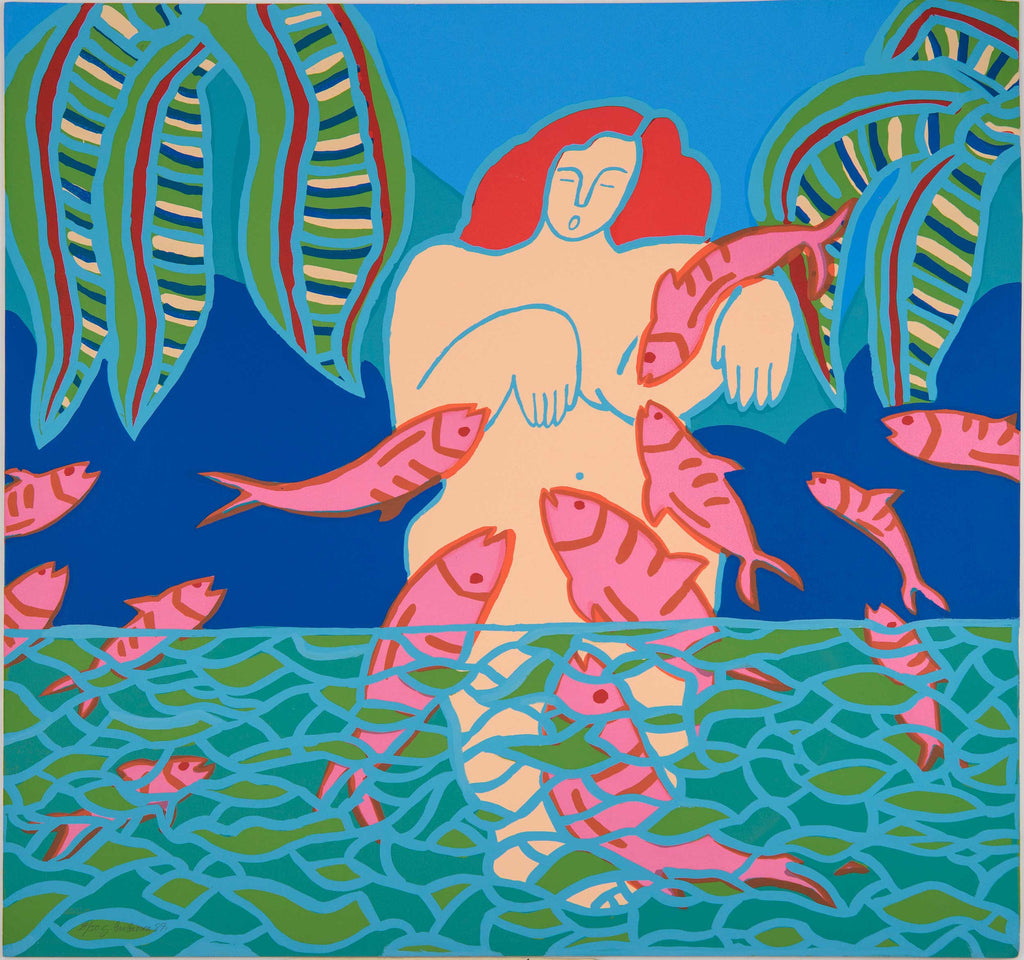 Mujer con Peces