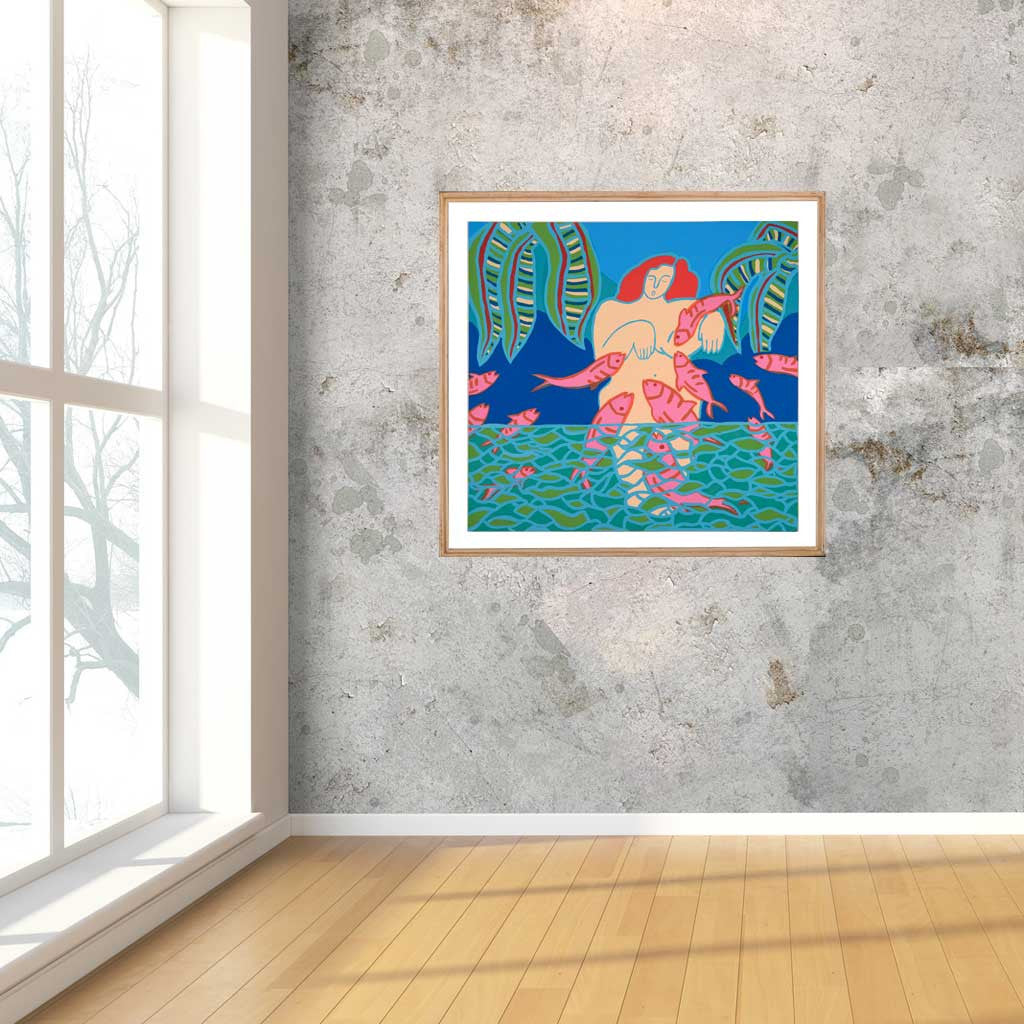 Mujer con Peces